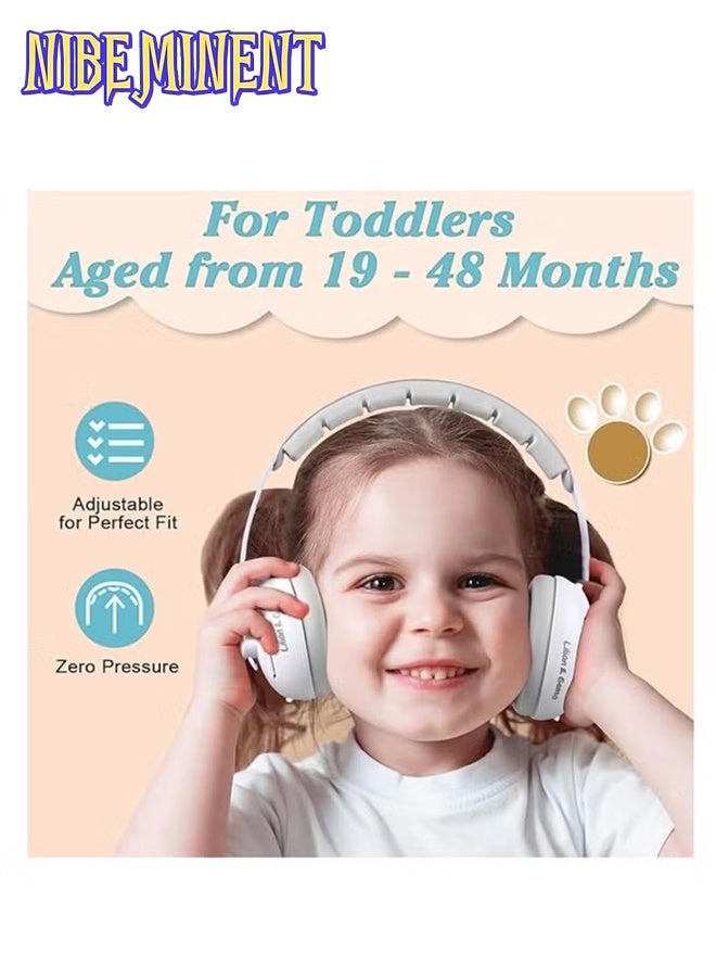 NIBEMINENT Baby Soundproof Earmuffs, 2 In 1 Baby Head-Mounted Ear Defenders, Baby Ear Protection Noise Cancelling Headphones, for 3-24 Months Baby and Toddler Sleeping Studying - Image 3