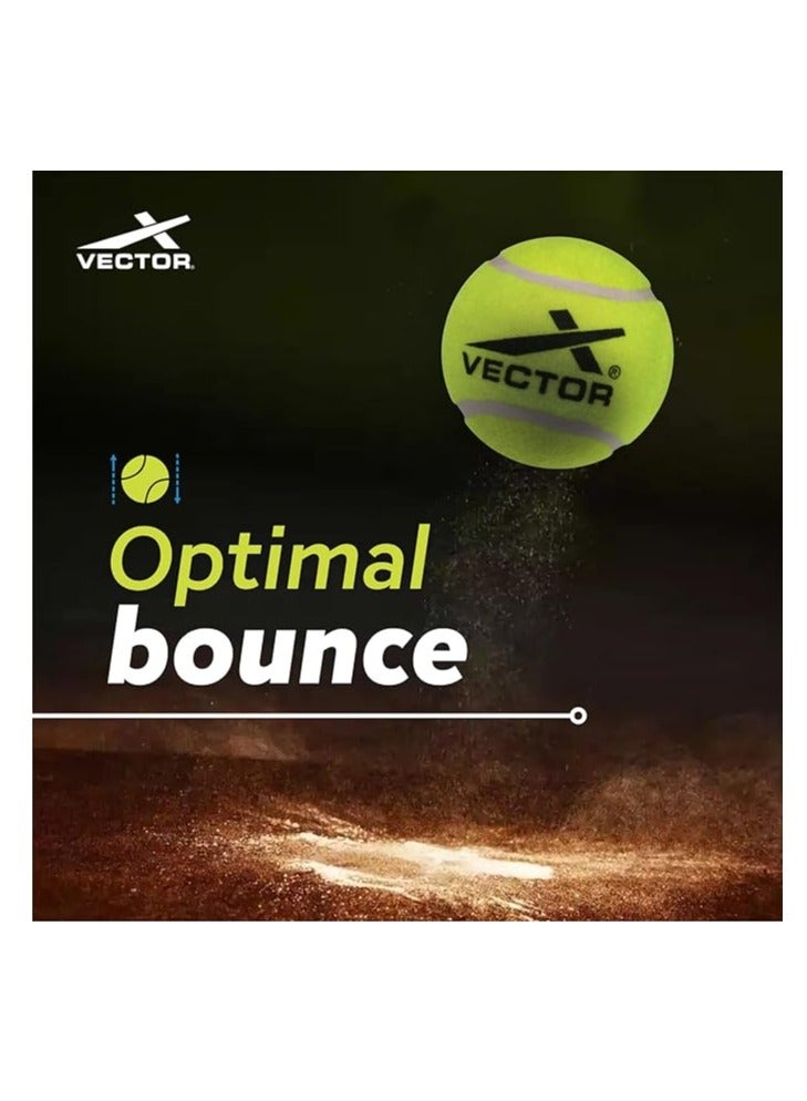 Vector X Cricket Tennis Ball | Light | Size : Standard | Pack of 3 |Practice and training | Durable | Material :  Rubber - Image 2