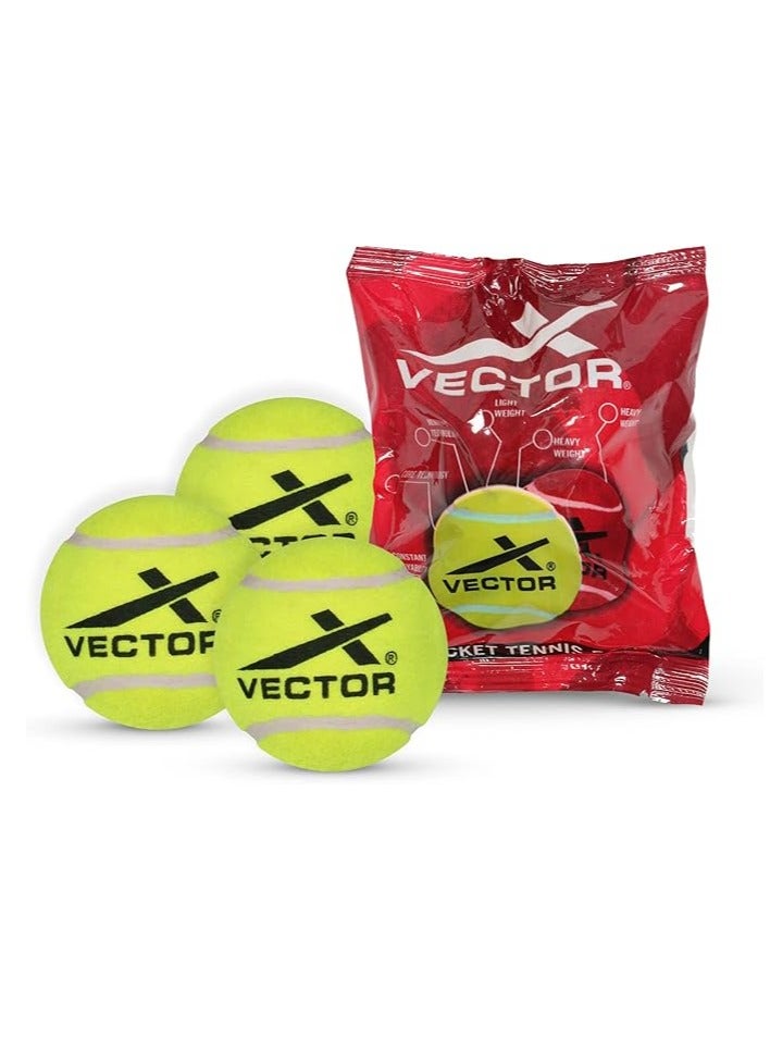 Vector X Cricket Tennis Ball | Light | Size : Standard | Pack of 3 |Practice and training | Durable | Material :  Rubber - Image 5