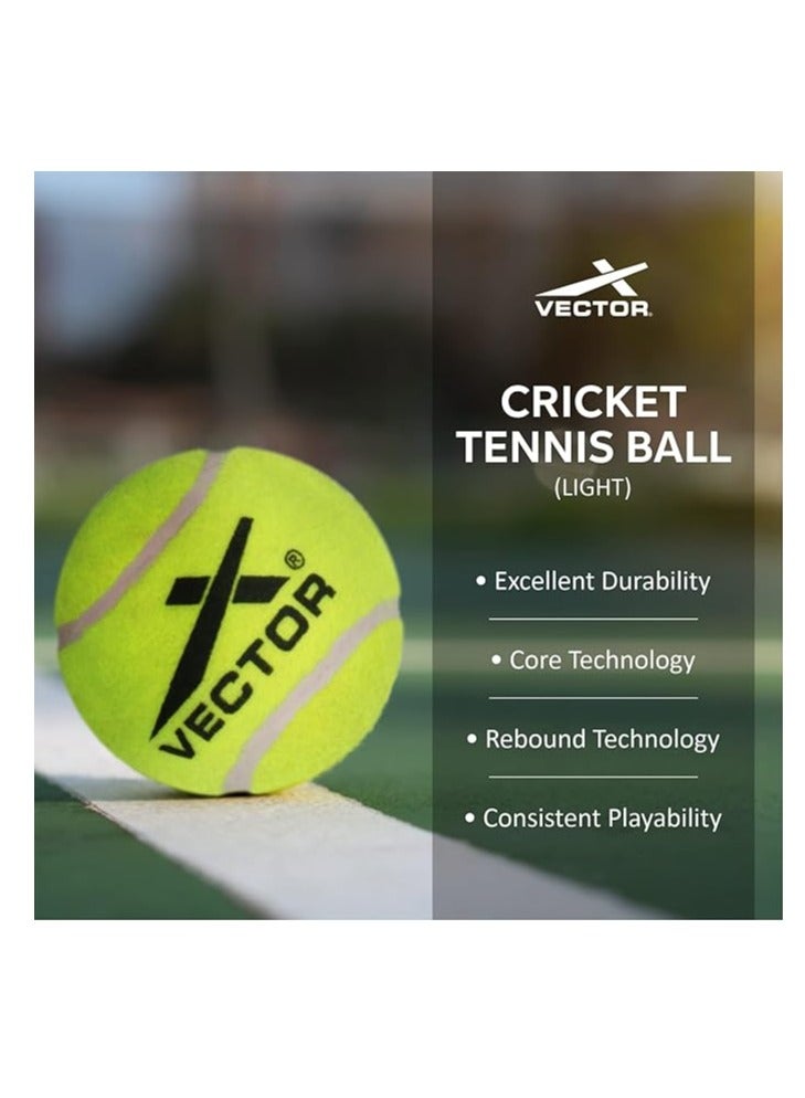 Vector X Cricket Tennis Ball | Light | Size : Standard | Pack of 3 |Practice and training | Durable | Material :  Rubber - Image 3