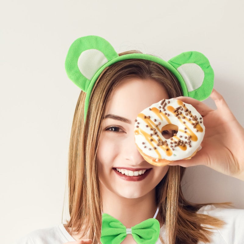 1 Set Halloween Bear Costume Set Animal Ear Headband With Bear Bowtie And Nose For Kid Adults For Halloween Cosplay Prop Parties Favor - Image 5