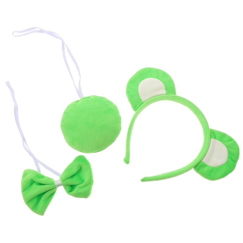 1 Set Halloween Bear Costume Set Animal Ear Headband With Bear Bowtie And Nose For Kid Adults For Halloween Cosplay Prop Parties Favor - Image 3