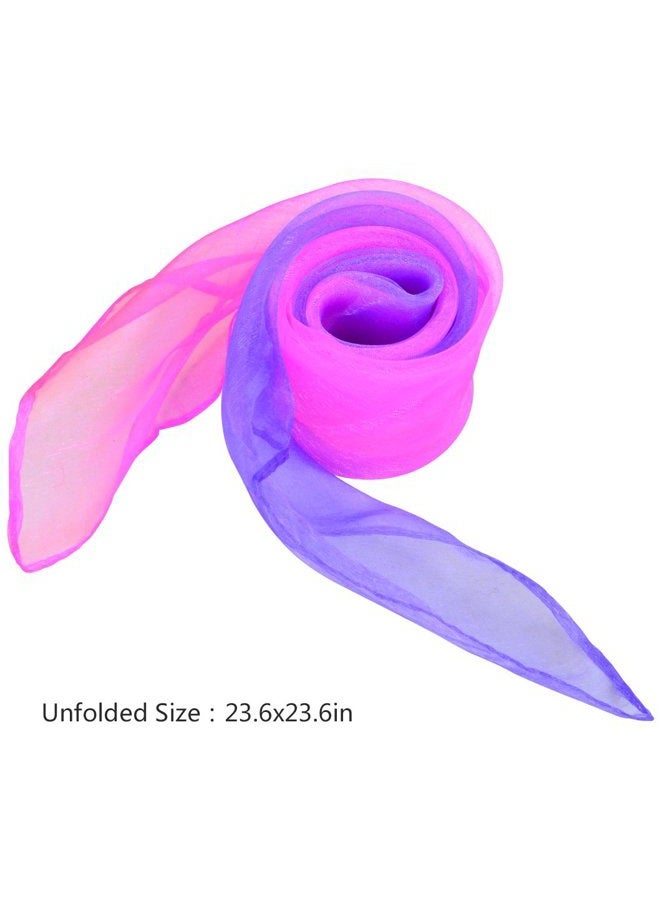 Wobe 30pcs Dance Scarves Square Juggling Scarf Magic Scarves, Magic Tricks Performance Props Accessories Movement Scarves Rhythm Band Scarf 24 by 24 Inches Random Gradient Colors Handkerchief - Image 2