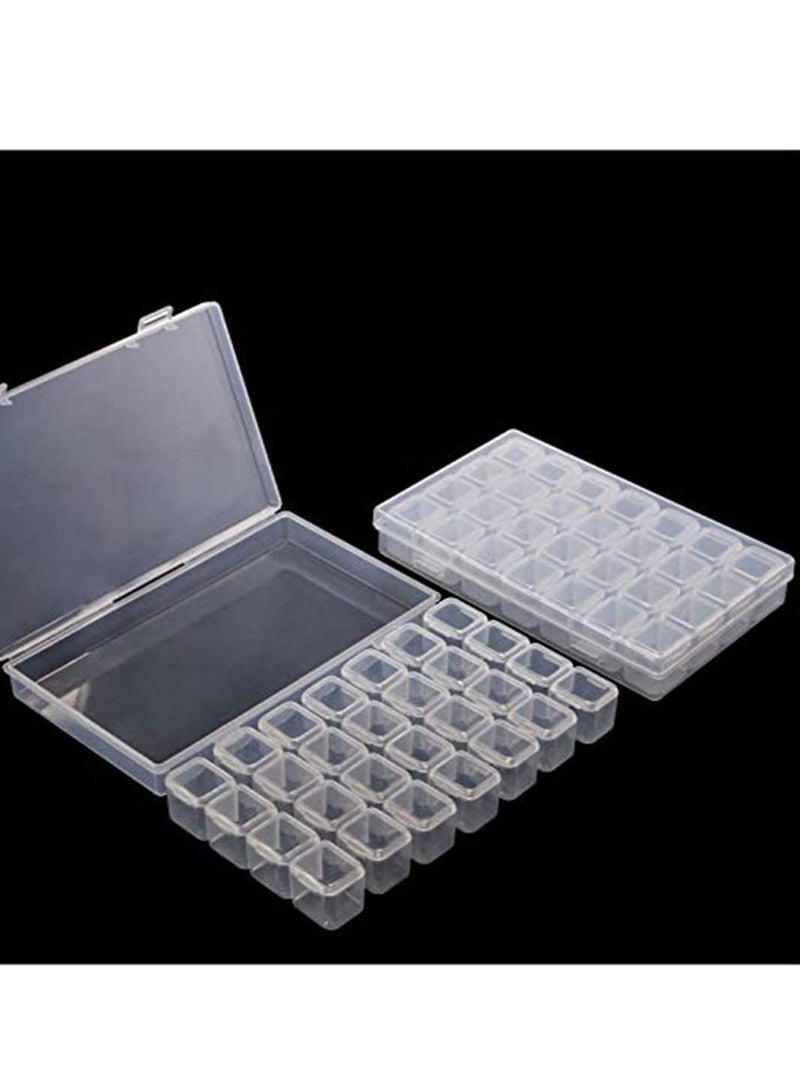 SOLARAE Diamond Painting Box, Embroidery Box, Storage Case for Rhinestone Accessories, Mosaic kit 28 Grids for DIY Art Craft, Nail Diamonds, Bead - Image 1