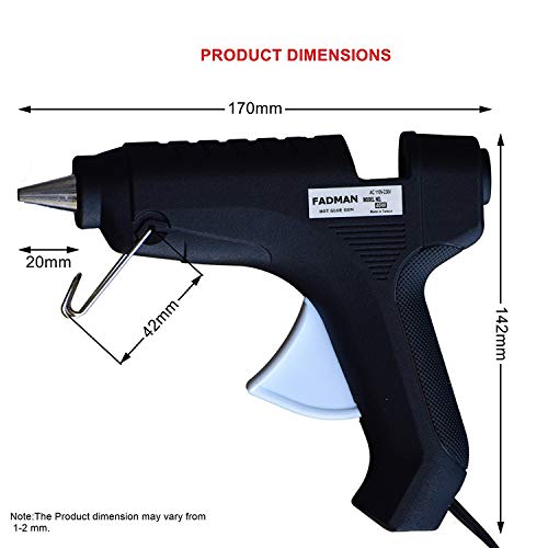 FADMAN BLACK 40 WATT HOT MELT GLUE GUN WITH 8 ADHESIVE HOT GLUE STICKS - Image 5