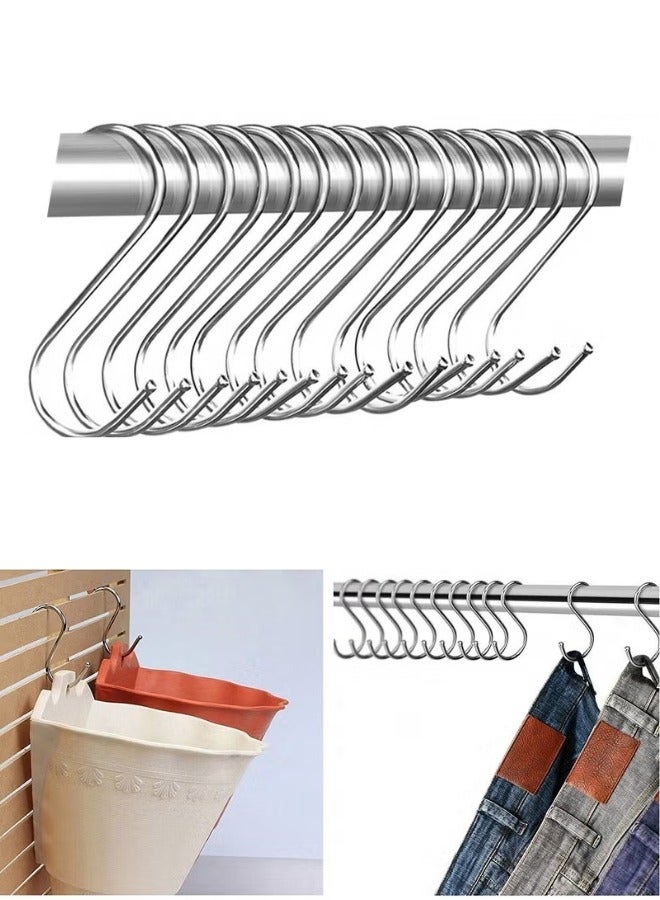 20 pcs Multifunctional S-Shaped Hooks - Silver - Image 1