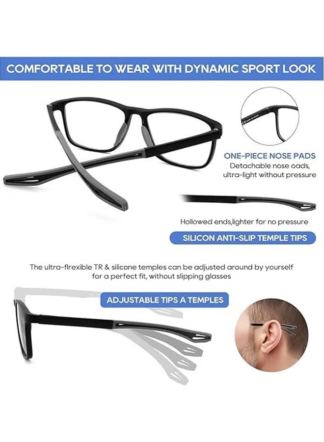 JS Progressive Multifocus Reading Glasses Flexible Lightweight TR90 Frame Blue Light Blocking Computer Readers for Women and Men (+1.50D) - Image 5