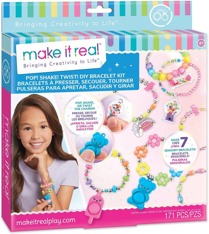 Make It Real Pop! Shake! Twist! DIY Bracelet Kit (171 pieces) - Image 1