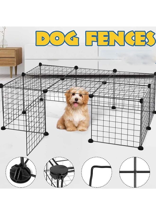 Dog Playpen Indoor DIY Small Animal Cage Portable Metal Wire Yard Fence for Hamster, Rabbit, Chicken, Hedgehog, Puppies, Kitties, Bunny, Turtle, Cat - Image 5