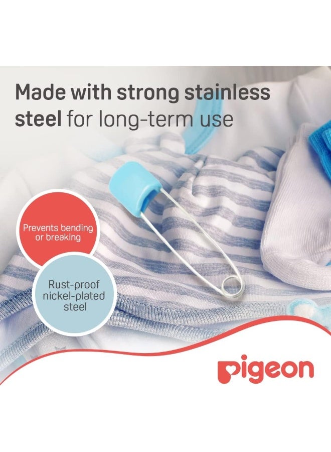 Pigeon Safety Pins, Safe Secure Clips, Stainless Steel, Large, 6 Pcs Set, Multi Colour - Image 4