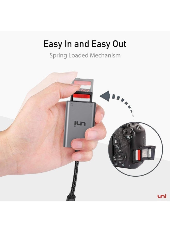 يوني قارئ بطاقات SD من نوع USB-C – محول من USB Type-C إلى بطاقات SD وMicroSD يدعم سعة تخزين تصل إلى 2 تيرابايت لأجهزة MacBook وiPhone 15 وiPad Pro وأجهزة Android وThunderbolt 3 - Image 4