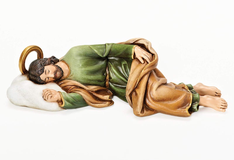 Joseph's Studio by Roman - Sleeping St. Joseph Figure, Life of Christ, Renaissance Collection, 2.25" H and 8.25" W, Resin and Stone, Religious Gift, Decoration - Image 1