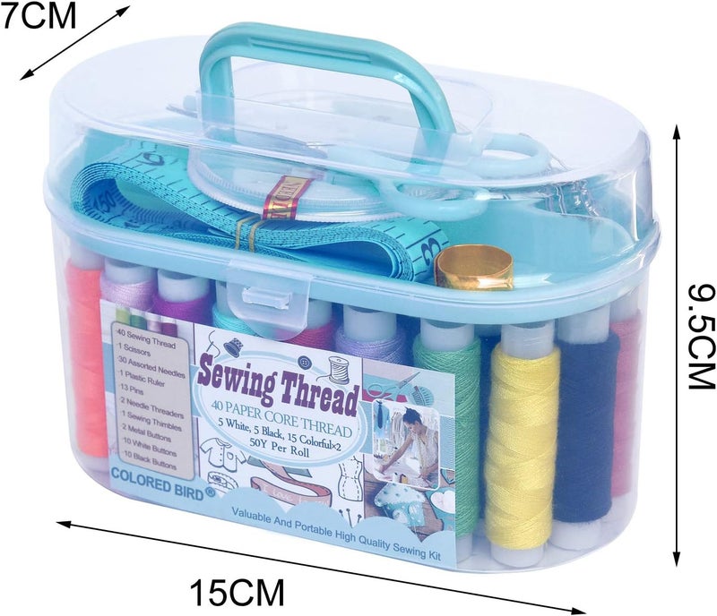 colored bird Sewing kit Sewing Thread Sewing Supplies Family Repair Kit Traveler Sewing Project kit DIY Sewing Supplies Organizer - Image 4