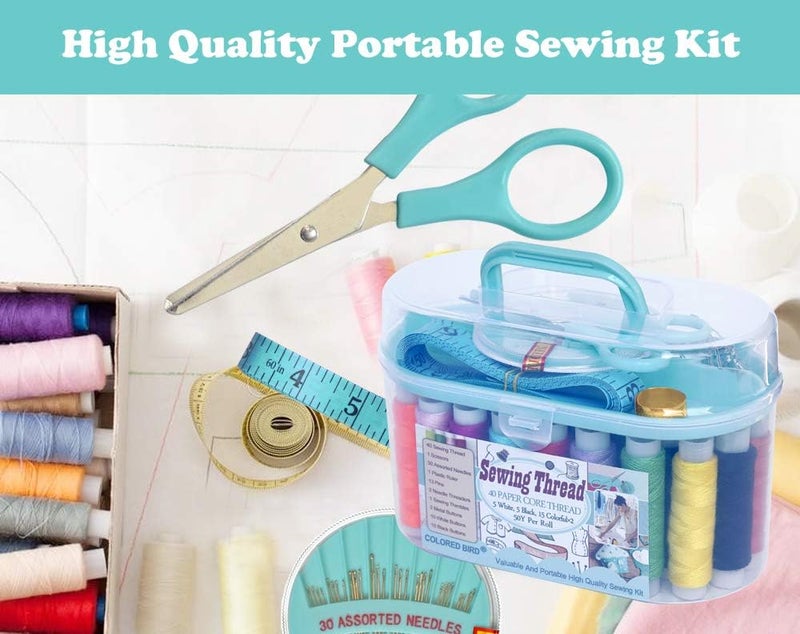 colored bird Sewing kit Sewing Thread Sewing Supplies Family Repair Kit Traveler Sewing Project kit DIY Sewing Supplies Organizer - Image 5