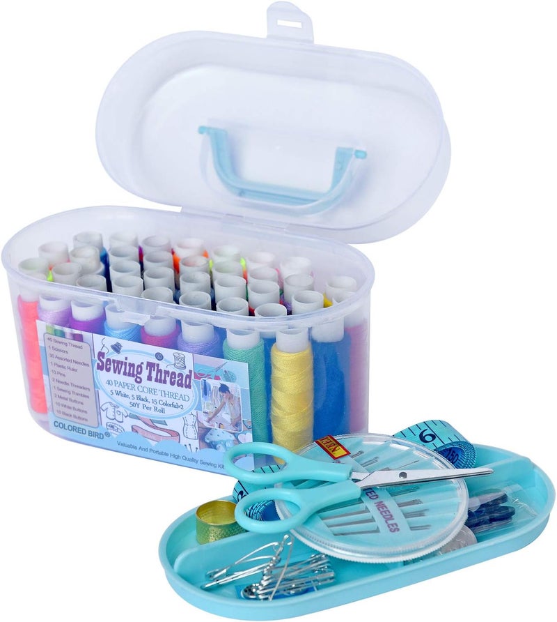 colored bird Sewing kit Sewing Thread Sewing Supplies Family Repair Kit Traveler Sewing Project kit DIY Sewing Supplies Organizer - Image 2