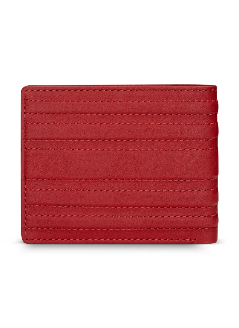 Ducati Corse Linea Red Genuine Leather Wallet For Men - DTLGW2200102