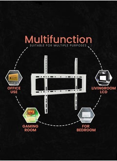 Generic Universal Wall Mounted TV Mount Bracket For 40 To 80 Inch LCD LED Flat Screens Heavy Duty Adjustable Space Saving VESA Compatible Sturdy Streamlined Design Easy Installation  - Image 3