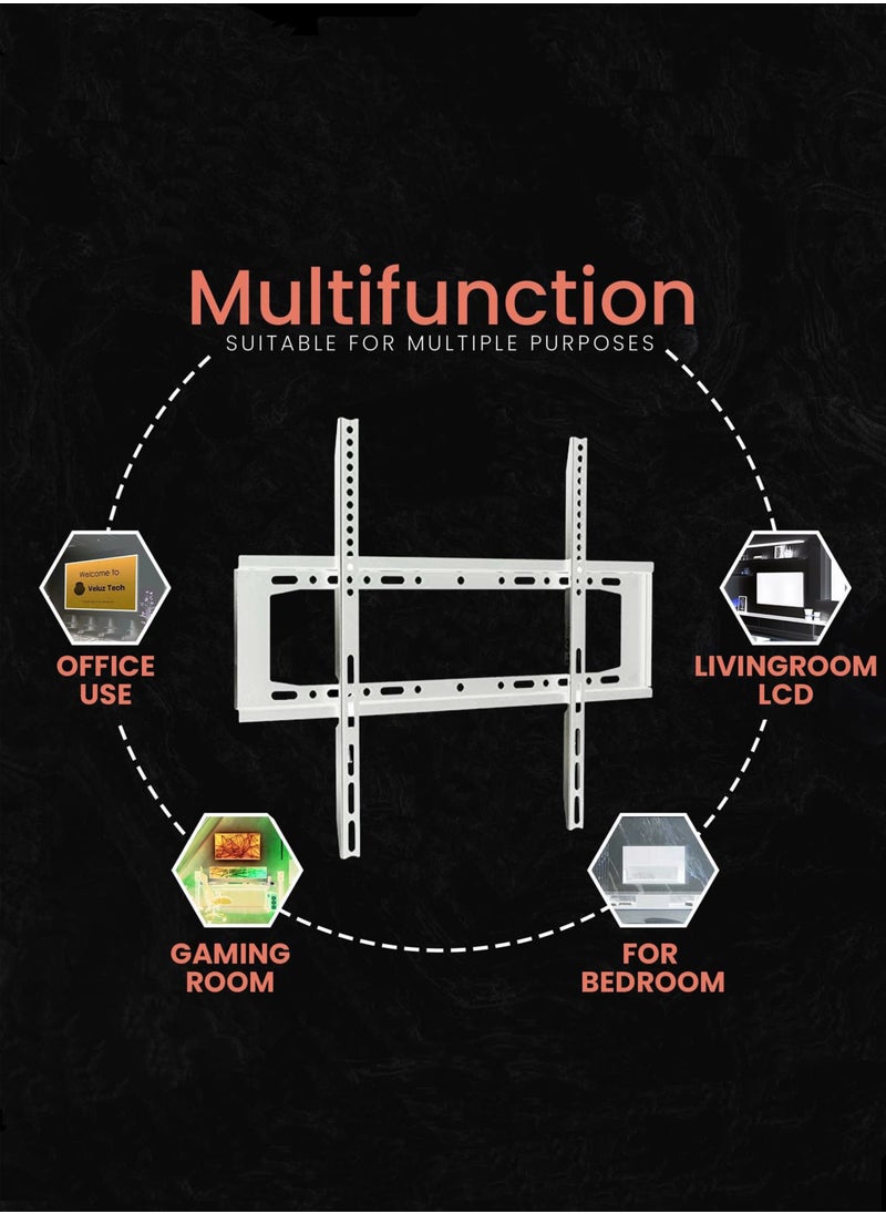 Generic - Universal Wall Mounted TV Mount Bracket For 40 To 80 Inch LCD LED Flat Screens Heavy Duty Adjustable Space Saving VESA Compatible Sturdy Streamlined Design Easy Installation - Image 1