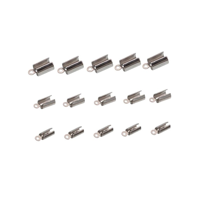 2 Sets Stainless Steel Jewelry Clasps Round Clip Connectors For Bracelet Necklace Making 60 Pcs Durable Fasteners - Image 3