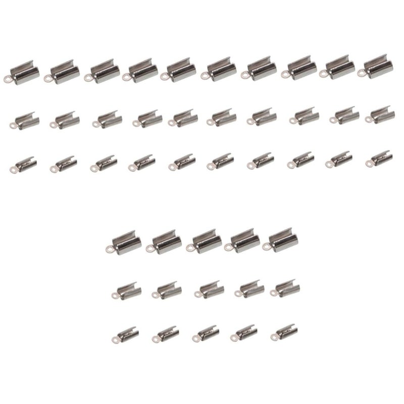 2 Sets Stainless Steel Jewelry Clasps Round Clip Connectors For Bracelet Necklace Making 60 Pcs Durable Fasteners - Image 2