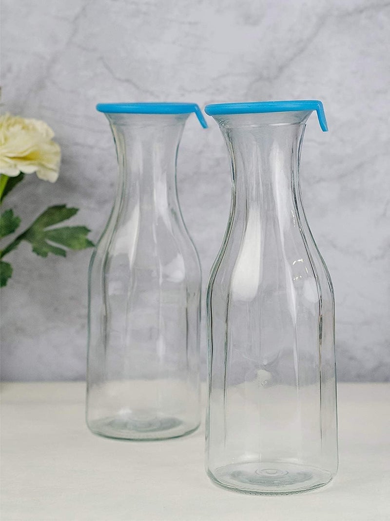 HOMIES INTERNATIONAL HOMIES INTERNATIONAL Glass Beverage Carafe/Decanter Bottle Jug, 1100 ml (Clear)  - Image 5