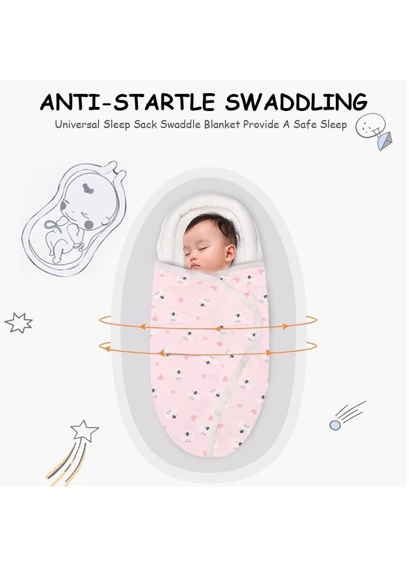 VITION Baby Swaddle Blanket, Newborn Infant Receiving Swaddling Wrap for Boy and Girl (Pink)  - Image 2