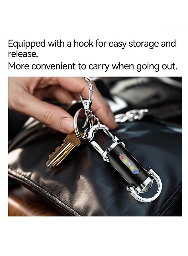 2PCS Keyblazer, Keychain Flashlights, Portable Rechargeable Bright Keychain Flashlight 7 Light Modes, Power Bank & Waterproof Function, Bright Mini Keychain Light for Walking, Searching and Hiking - Image 3