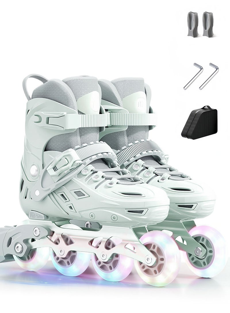 sway مجموعة أحذية التزلج للأطفال، زلاجات قابلة للتعديل مع عجلات مضيئة بالكامل للمتعة في الهواء الطلق 3 مقاسات، للمبتدئين من الفتيات والفتيان - Image 1