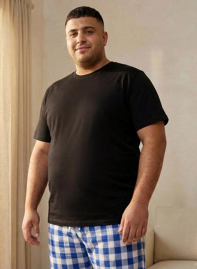 سبلاش فيڤ طقم بيجاما قطن كاروهات للرجال - Image 3