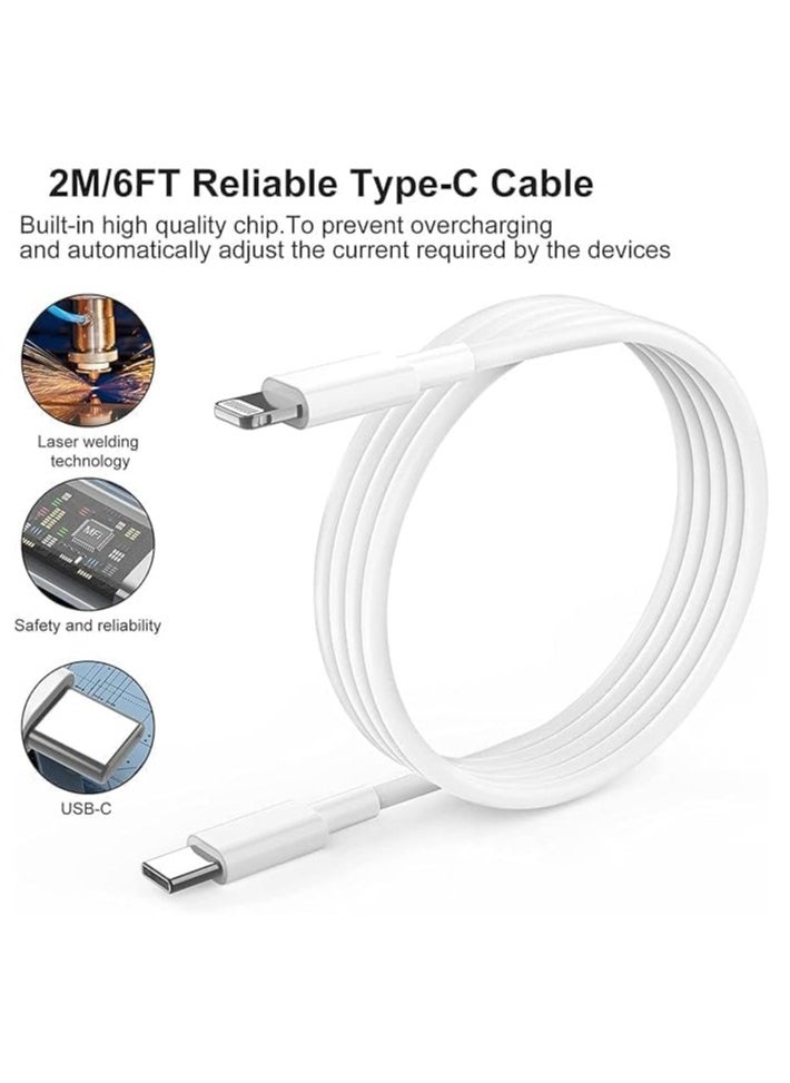 20W USB C Fast Wall Charger with 1M USB C to Lightning Cable Compatible with iPhone 14/14 Pro/14 Pro Max/13/12/SE2020/11/XR/XS Max/X/iPad