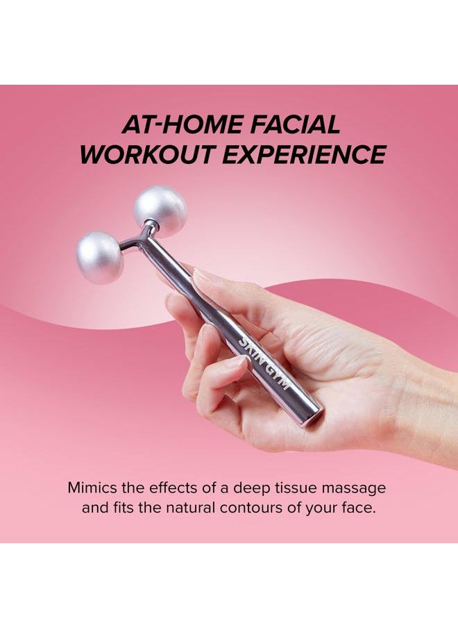 SKIN GYM Face Sculptor Beauty Roller - Stainless Steel Face Roller Massager Tool for Wrinkles and Lifting, Anti Aging Facial Roller to Release Muscle Tension, Contour Face and Improve Skin Appearance  - Image 4