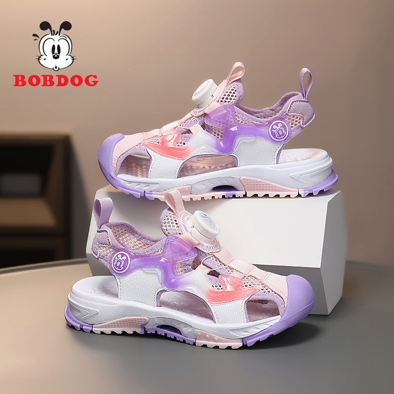 Babu Bean Boys Sandals Summer Summer Girls Shoes Sports Soft Sole Baotou Children'S Shoes - Image 3