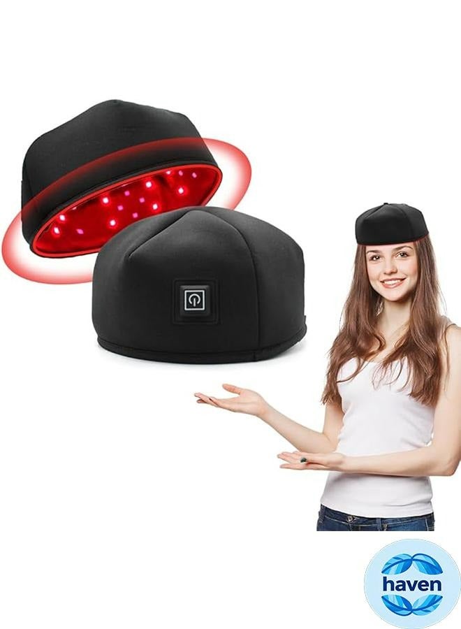 هافن 120PCS مصباح حبات LED الأحمر والأشعة تحت الحمراء الضوء العلاج كاب للتخفيف من الإجهاد الدماغ الاسترخاء تساقط الشعر إعادة نمو العلاج كاب - Image 1