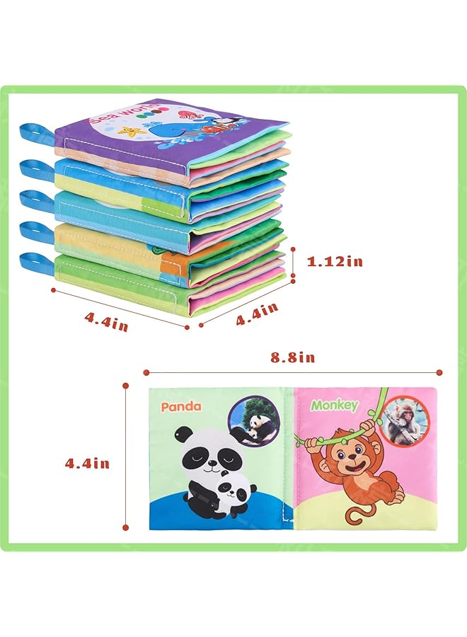 إيروريكس كتب حمام الأطفال غير سامة ومقاومة للماء ومتينة من القماش الناعم للأطفال الرضع والأطفال الصغار وحوض الاستحمام - Image 5