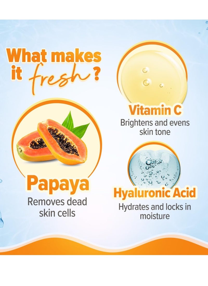 Aqualogica Glow+ Smoothie Face Wash | with Vitamin C & Papaya | Gently Cleanses Dirt & Impurities | Helps Reveal Healthy Glowing Skin | 3.38 Fl Oz/100ml  - Image 2