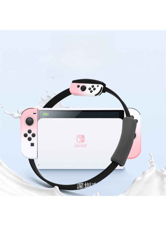 general Nintendo Switch Protective Case Handle Shell Plug-in Base Hard Ns Game Console Cover Digital Computer Game Protection Case-Model:switch 【Purple White】 Original Protective Shell √ Film Delivery + Cap - Image 3