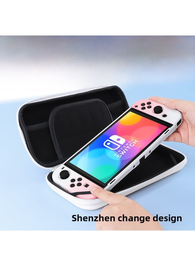 general Nintendo Switch Protective Case Handle Shell Plug-in Base Hard Ns Game Console Cover Digital Computer Game Protection Case-Model:switch 【Purple White】 Original Protective Shell √ Film Delivery + Cap - Image 4