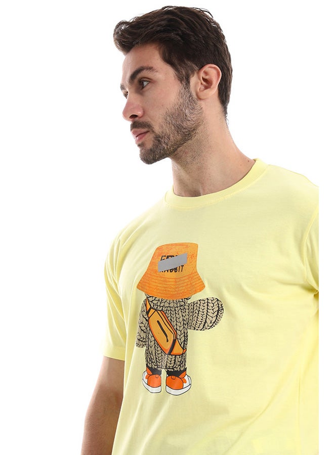 WHITE RABBIT White Rabbit Half Sleeves Slip On Bear Front Print Tee  - Image 4