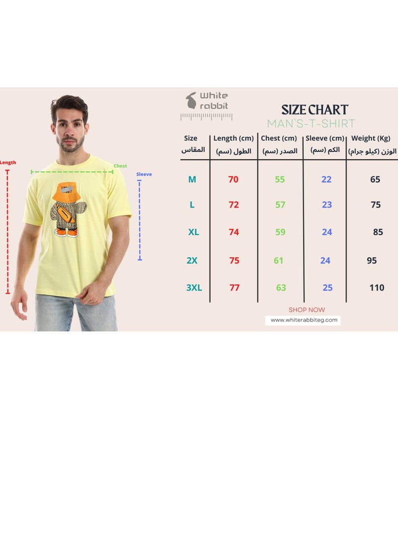 WHITE RABBIT White Rabbit Half Sleeves Slip On Bear Front Print Tee  - Image 5