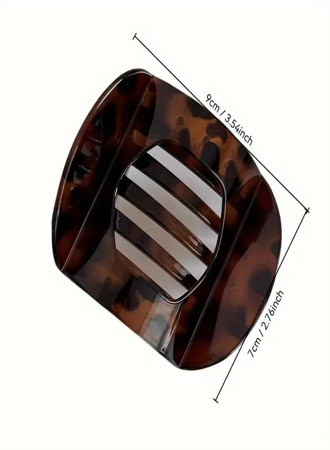 Ashkash 2Pcs Korea Style Vintage Elegant Hair Claw Clips Arc Shape Geometric Hairpin - Large Curved Design Duckbill Clip with Mixed Colors - Chic Women's Hair Accessory - Image 4