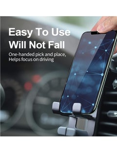 KASTWAVE Car Cell Phone Holder, Car Phone Mount Upgraded Gravity with Newest Air Vent Clip Auto Lock Hands Free Phone Holder, Interior Accessories, Fit for iPhone 11/12 & Samsung, Android Cell Phones (Black)  - Image 3