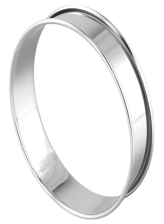 PINGEUI 30 Pack 4 Inches English Muffin Rings, Stainless Steel Round Crumpet Rings,Silver Double Rolled Baking Tart Rings for Dessert - Image 4