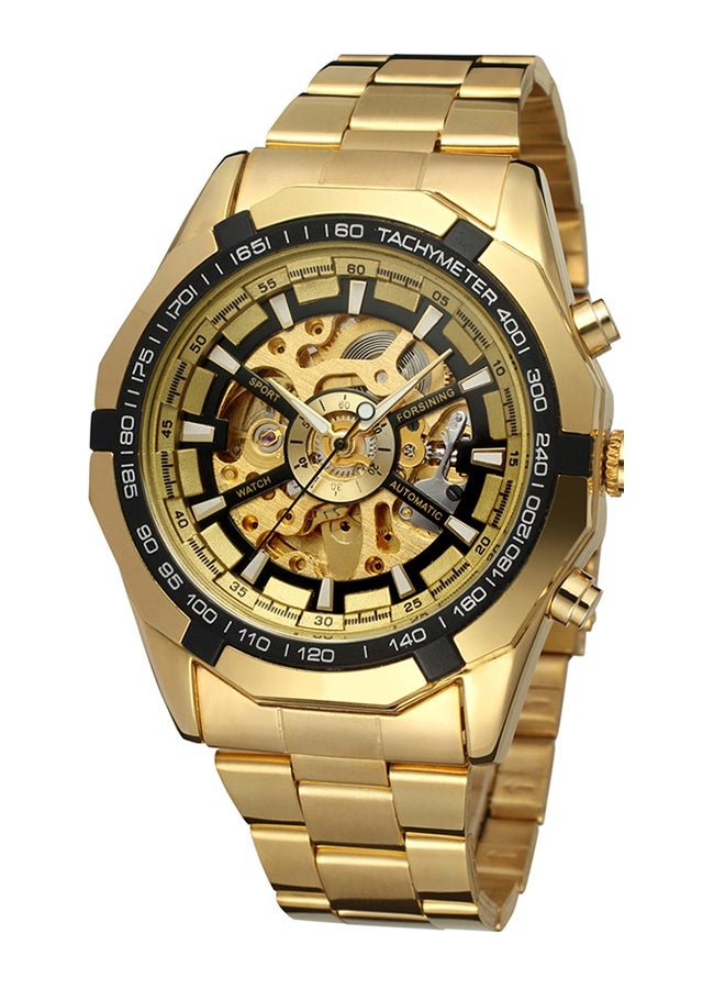 FORSINING Men's Stainless Steel Analog Watch 340 - Classic Business Watch, Quartz Movement & Stainless Steel Strap - Formal & Casual Wear - Image 1