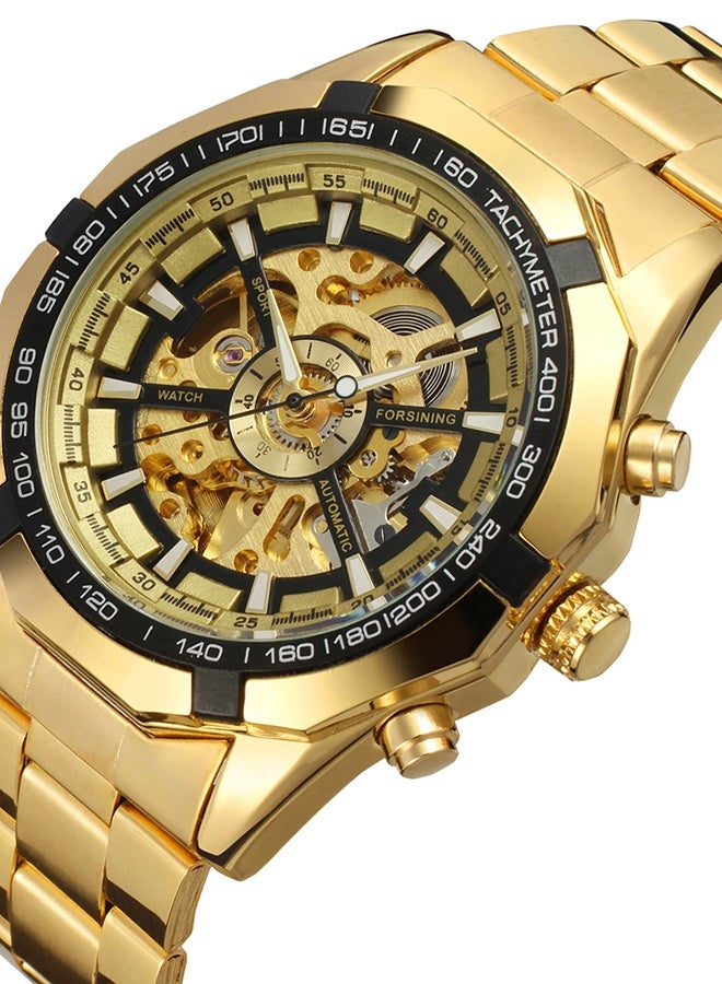 FORSINING Men's Stainless Steel Analog Watch 340 - Classic Business Watch, Quartz Movement & Stainless Steel Strap - Formal & Casual Wear - Image 2