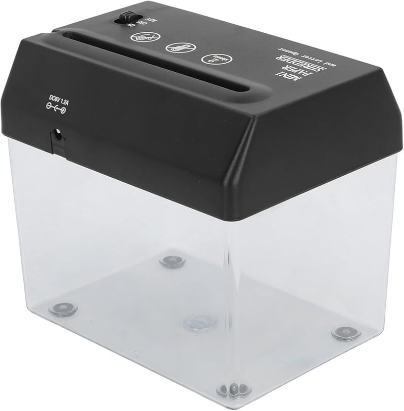 Mini Paper Shredder USB Electric Portable Desktop A6 Strip Cutting Tool for Office - Image 3