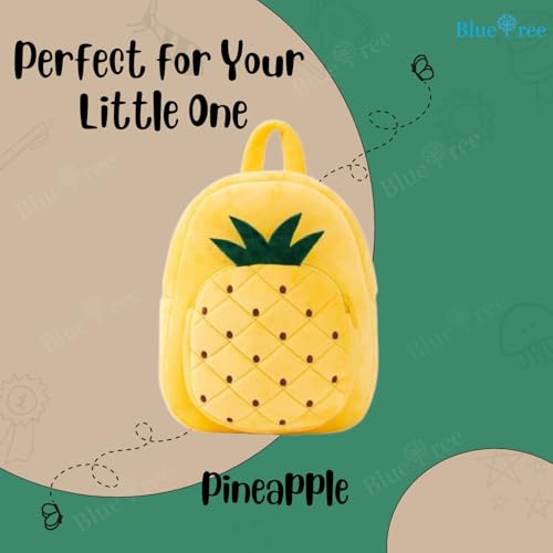 blue tree Cute Kids Backpack Toddler Bag Plush Animal Cartoon Mini Travel Bag for Baby Girl Boy 1-5 Years (small, Pineapple, Pineapple) - Image 2