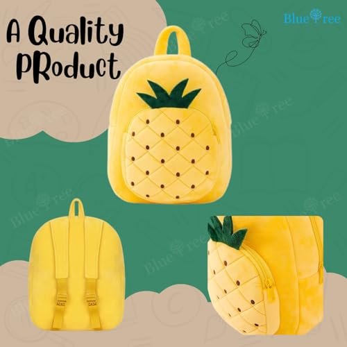 blue tree Cute Kids Backpack Toddler Bag Plush Animal Cartoon Mini Travel Bag for Baby Girl Boy 1-5 Years (small, Pineapple, Pineapple) - Image 5