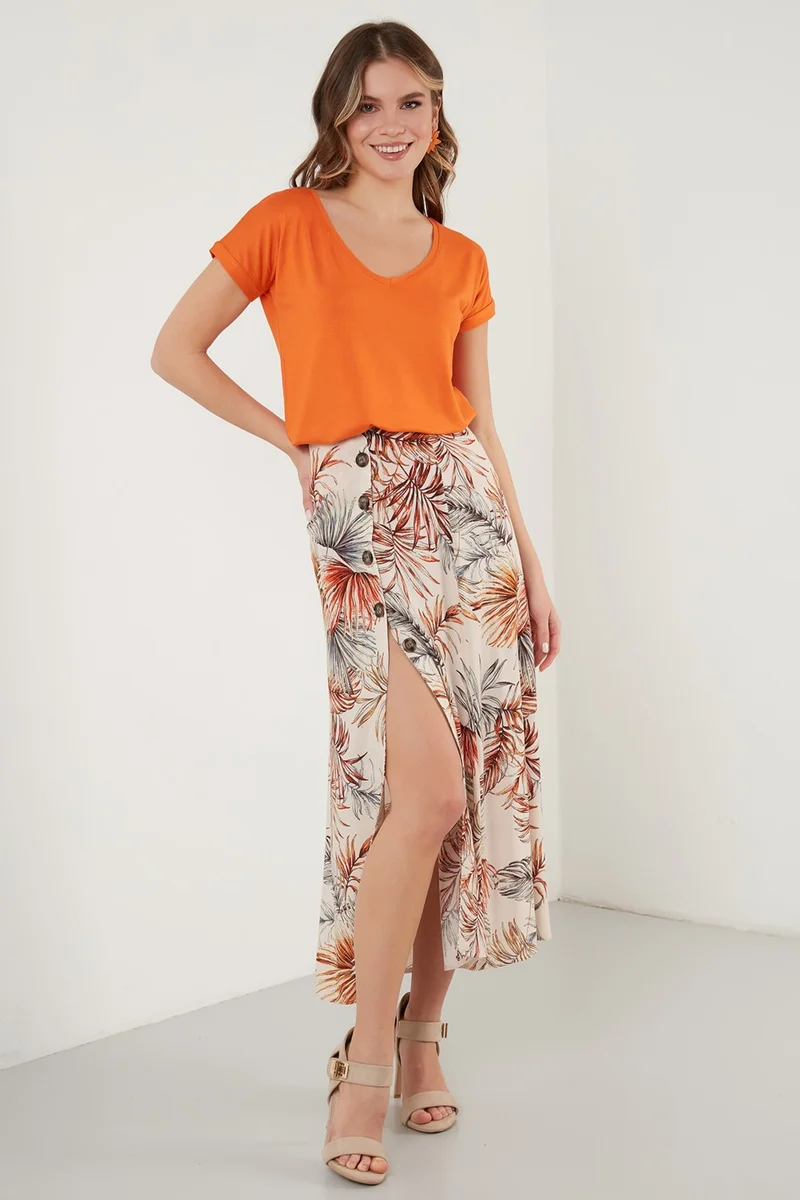 ليلا V-Neck Relaxed Cut Blouse Women's Blouse 5862000