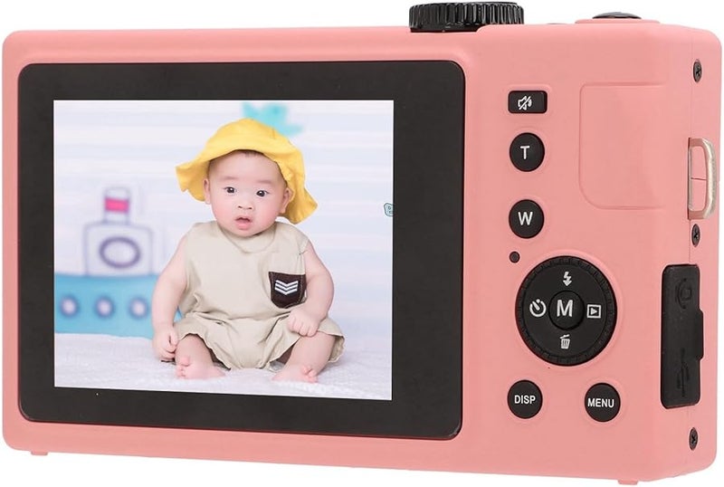Pink Mirrorless Camera 48MP 16X Zoom 3in LCD FHD Video Anti Shake for Vlogging Travel - Image 3