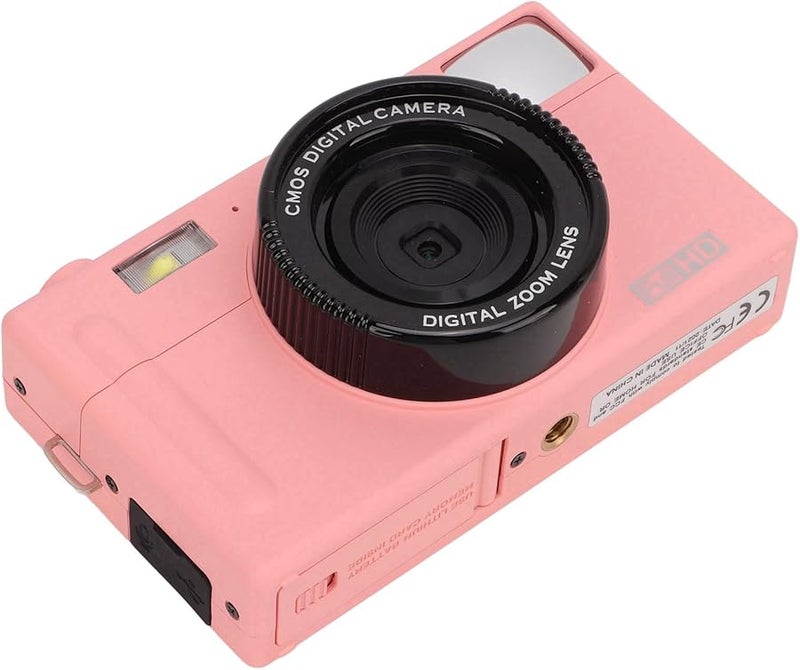 Pink Mirrorless Camera 48MP 16X Zoom 3in LCD FHD Video Anti Shake for Vlogging Travel - Image 5